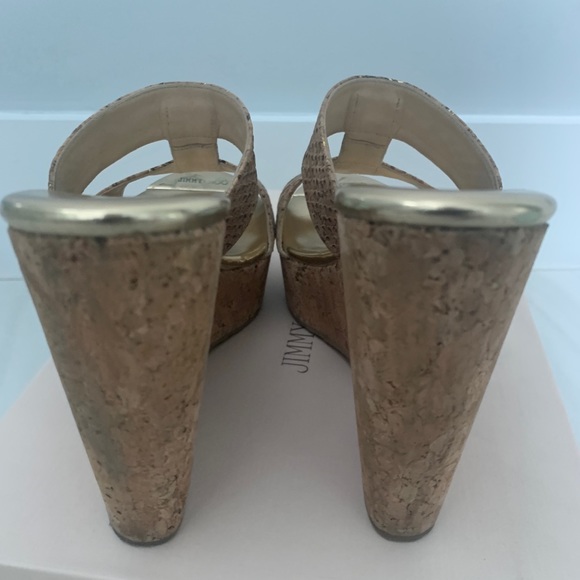 Jimmy Choo metallic wedge sandals 6 - Picture 3 of 8